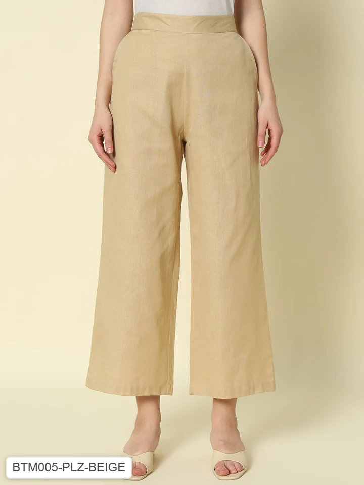 FIO BTM001 to BTM010 Cotton Solid Ankle Palazzo