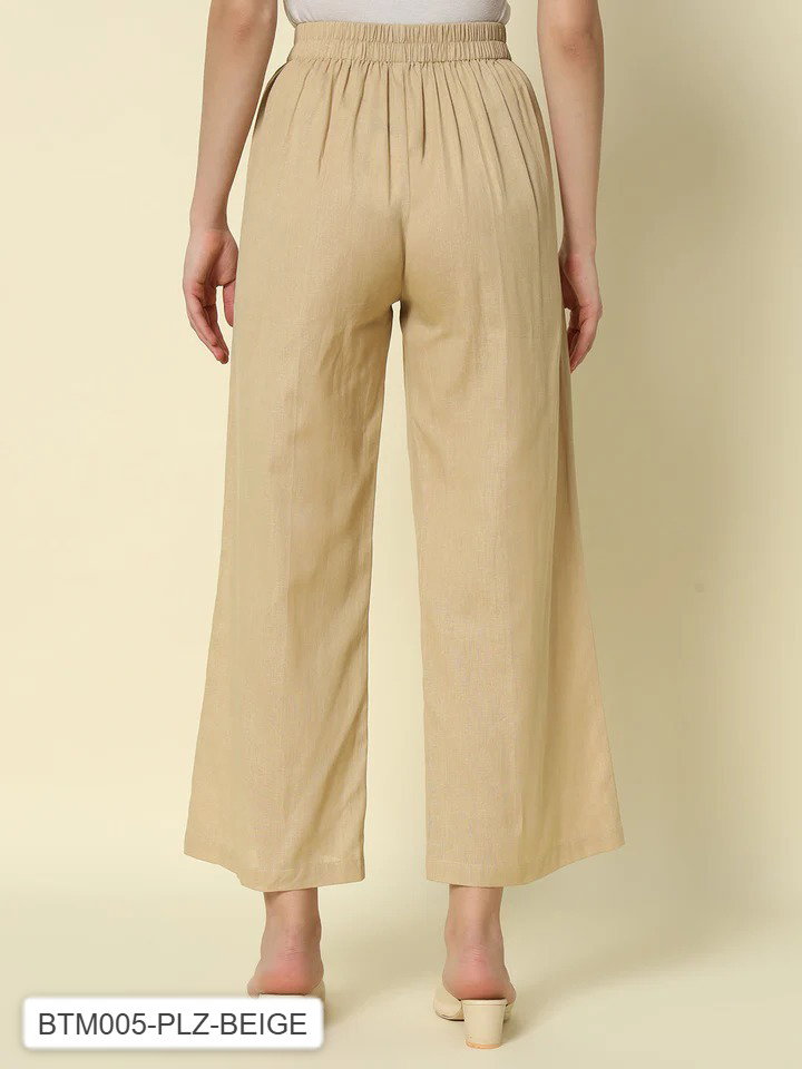 FIO BTM001 to BTM010 Cotton Solid Ankle Palazzo