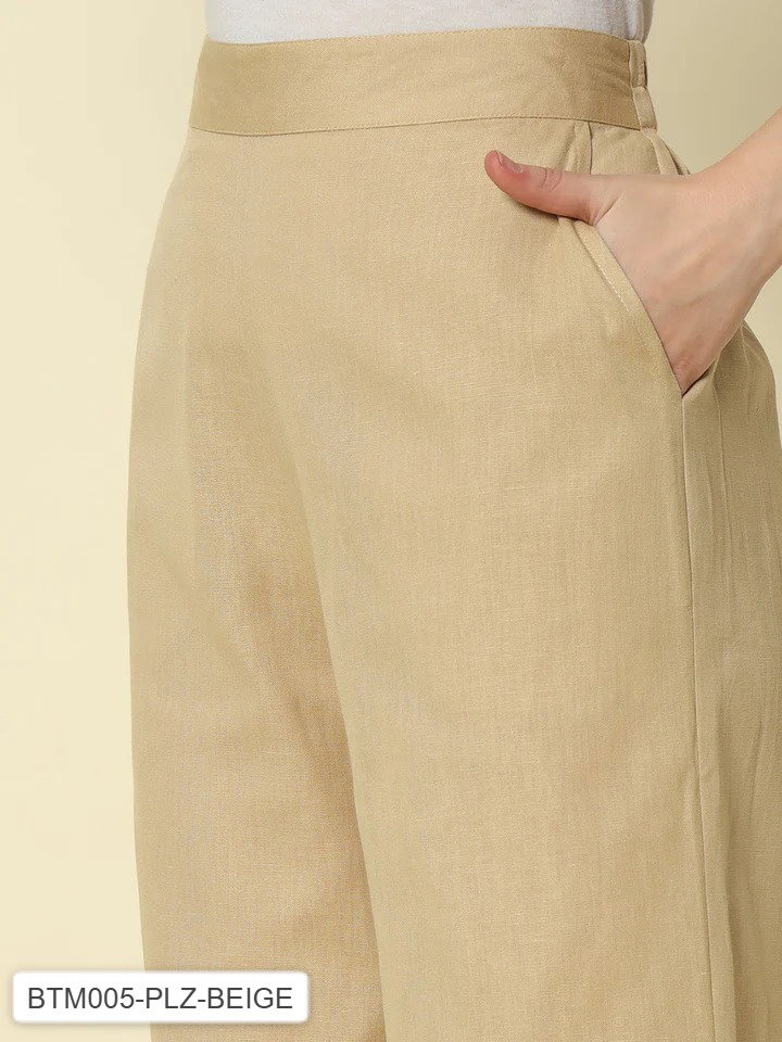 FIO BTM001 to BTM010 Cotton Solid Ankle Palazzo