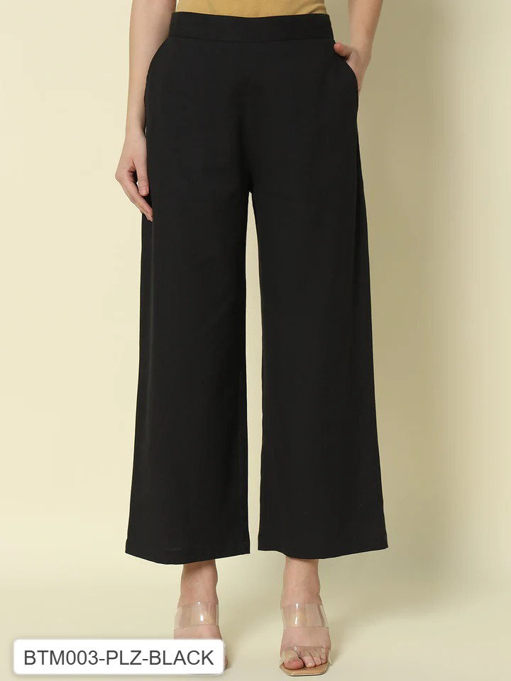 FIO BTM001 to BTM010 Cotton Solid Ankle Palazzo