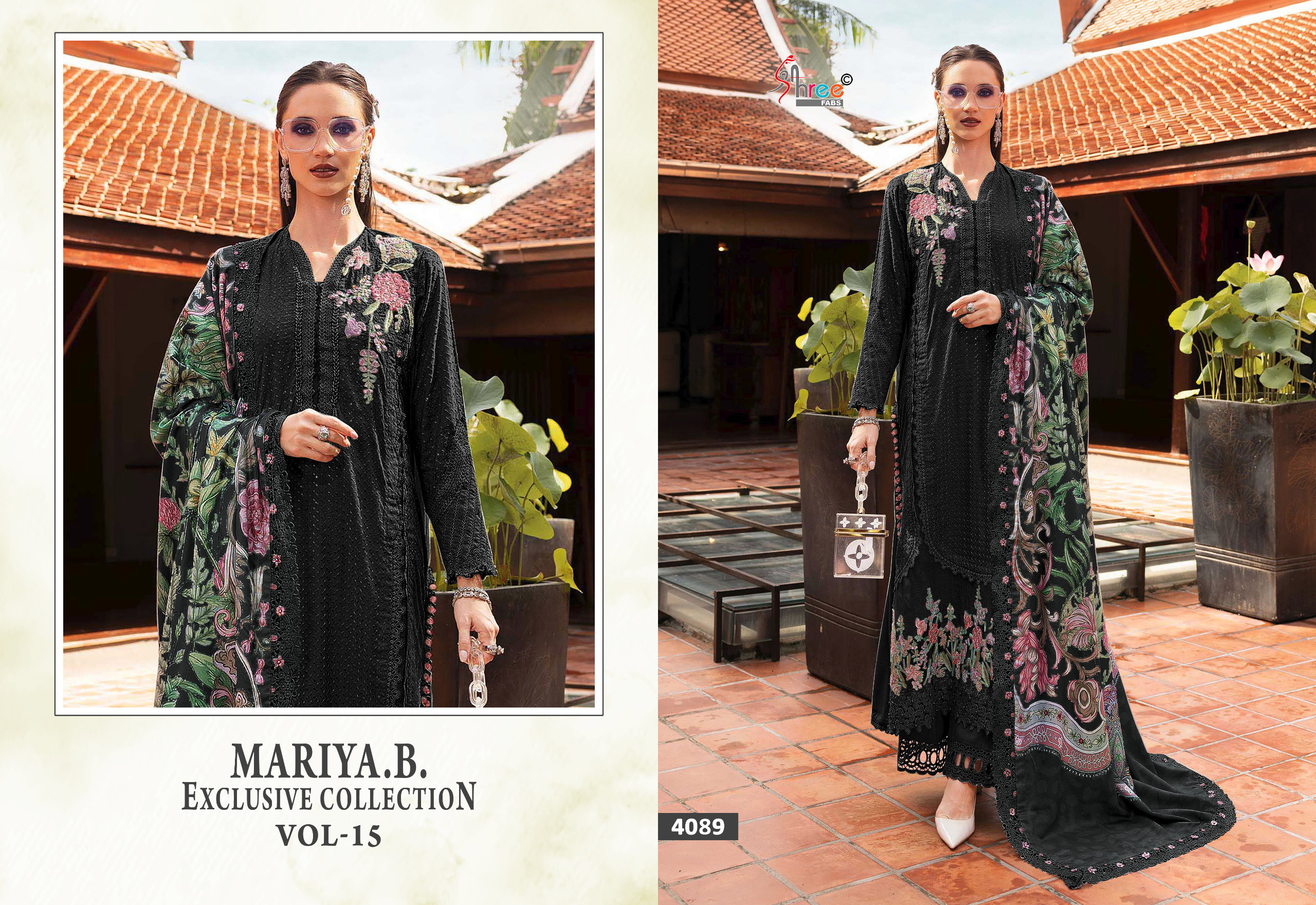 Shree Maria B Exclusive Collection Vol 15 Cotton Dupatta Pakistani Salwar Kameez