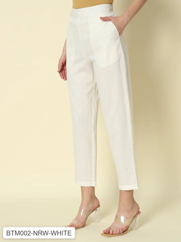 FIO BTM002 to BTM009 Cotton Solid Narrow Pant