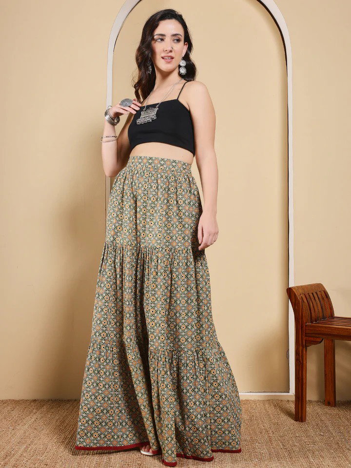 FIO BTM030 To FIO BTM033 Cotton Printed Skirt