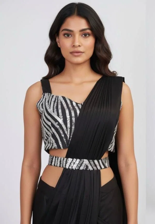 Ad Lycra Vol 1 Ready To Wear Saree With Belt Collection