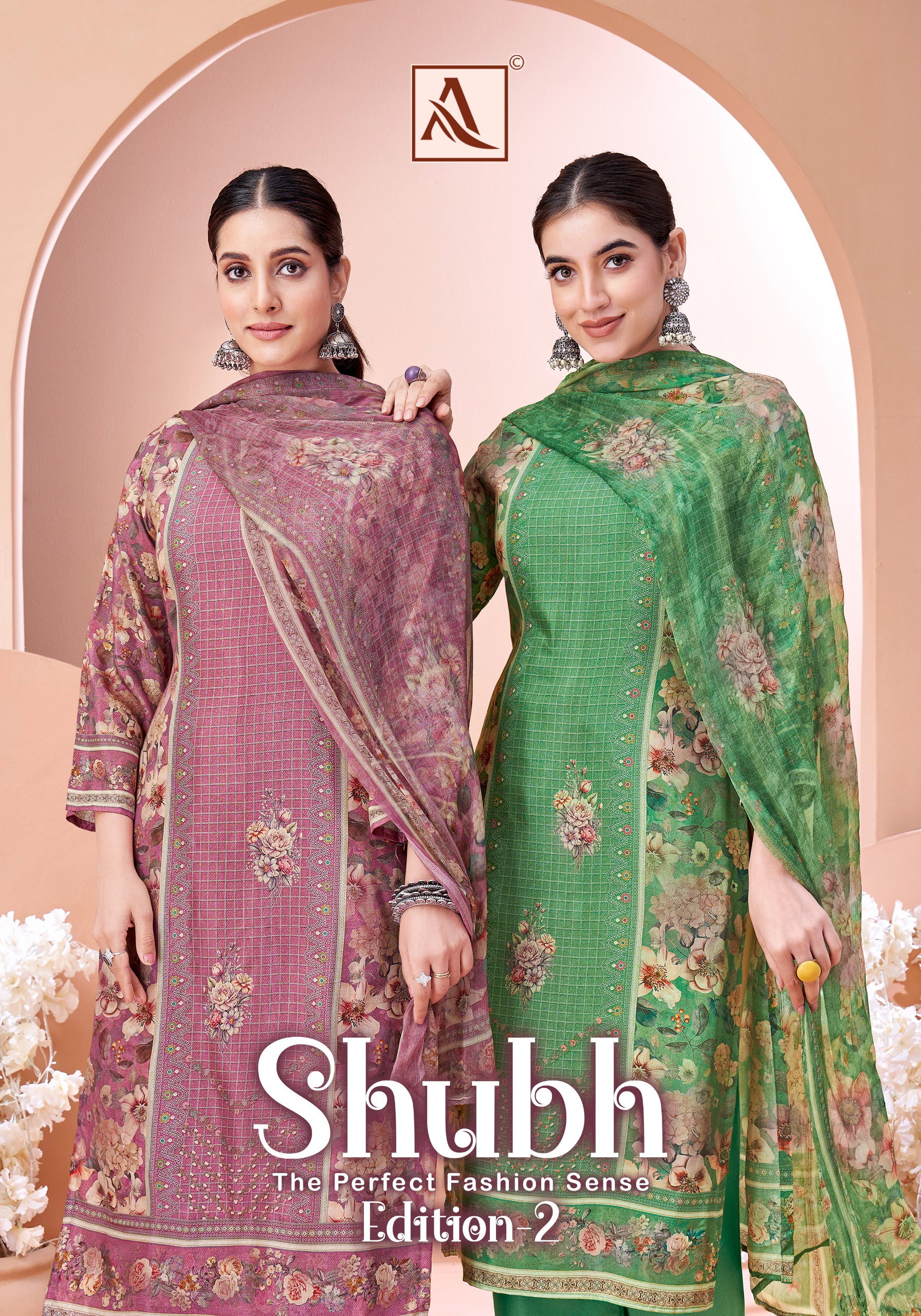 Alok Shubh Edition 2 Viscose Maslin Digital Print Dress Material Collection