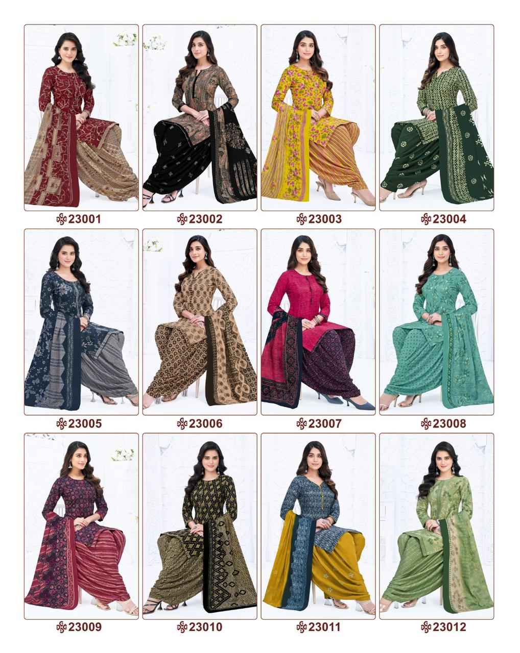 Suryajyoti Sui Dhaga Vol 23 Readymade Cotton Printed Punjabi Dress