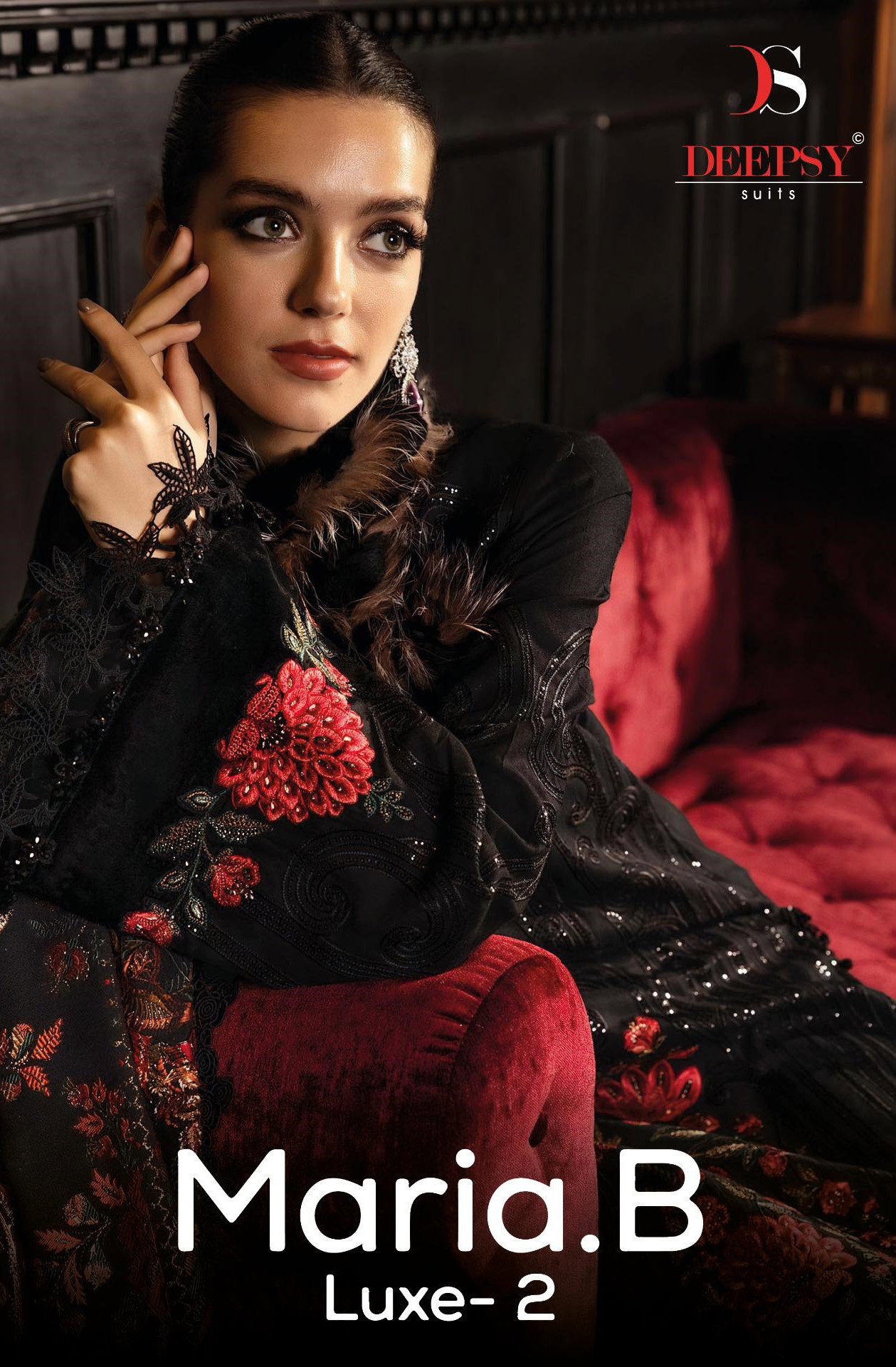 Deepsy Maria B Luxe 1521 To 1525 Cotton Dupatta Viscose Pakistani Salwar Kameez
