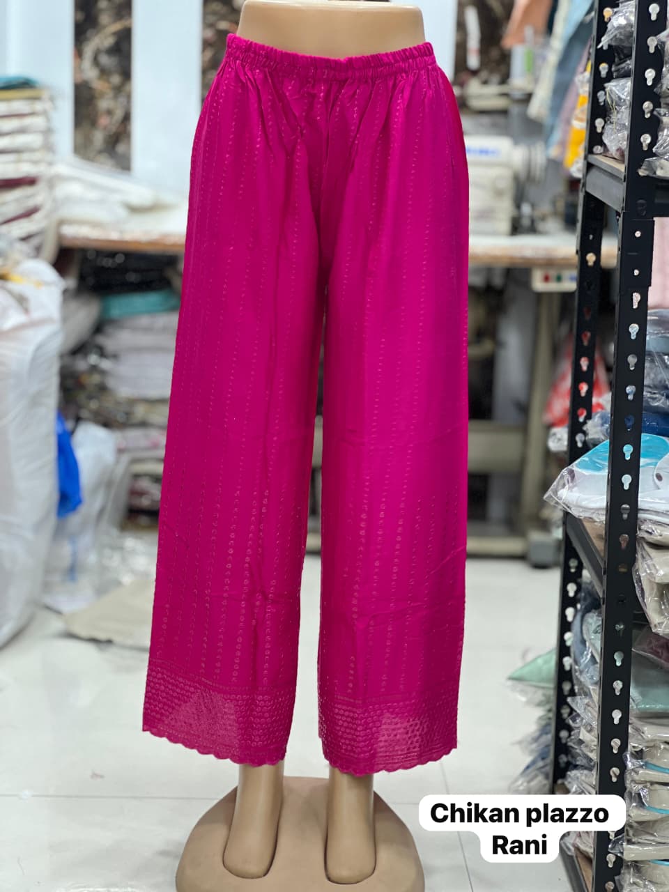 Maji Chikankari Plazzo 2.0 Chikankari Work Loose Fit Plazzo Collection 
