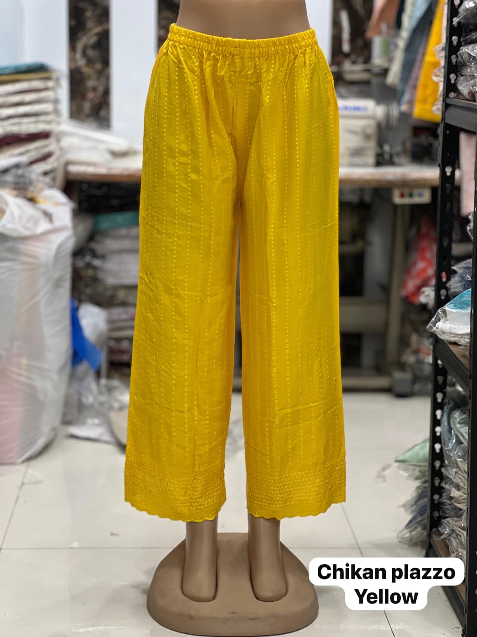 Maji Chikankari Plazzo 2.0 Chikankari Work Loose Fit Plazzo Collection 