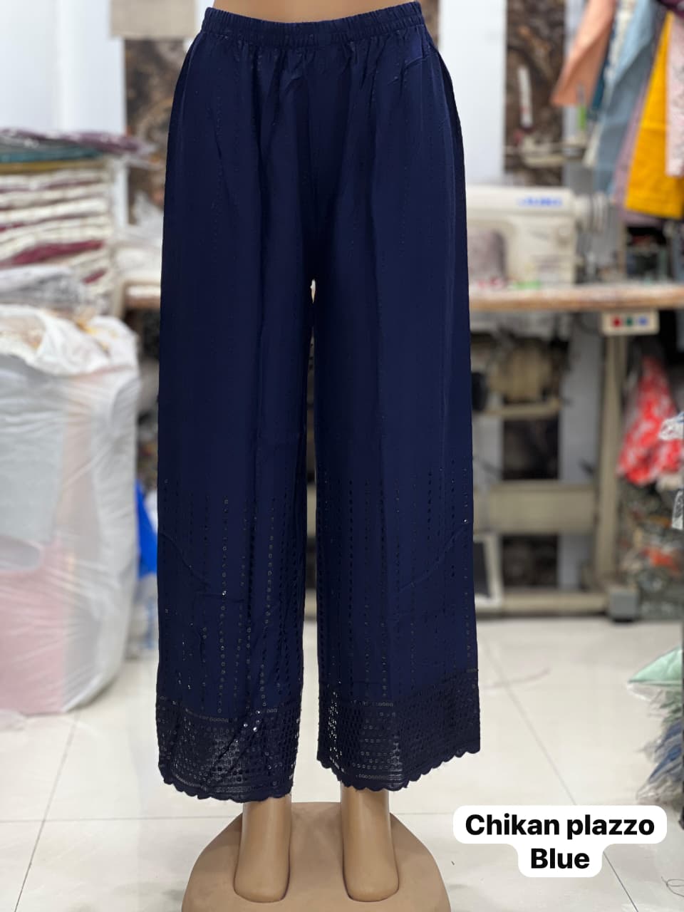 Maji Chikankari Plazzo 2.0 Chikankari Work Loose Fit Plazzo Collection 