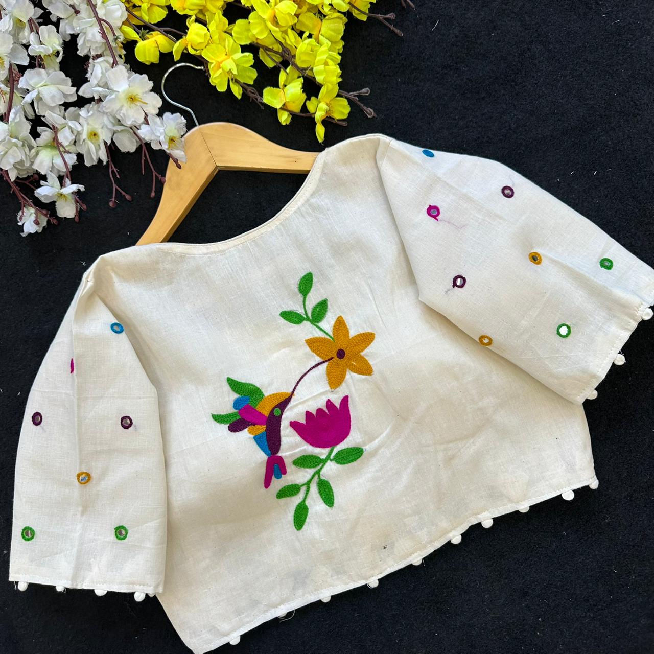 Fab Hand Aplic Vol 1 Khadi Cotton Blouse Collection