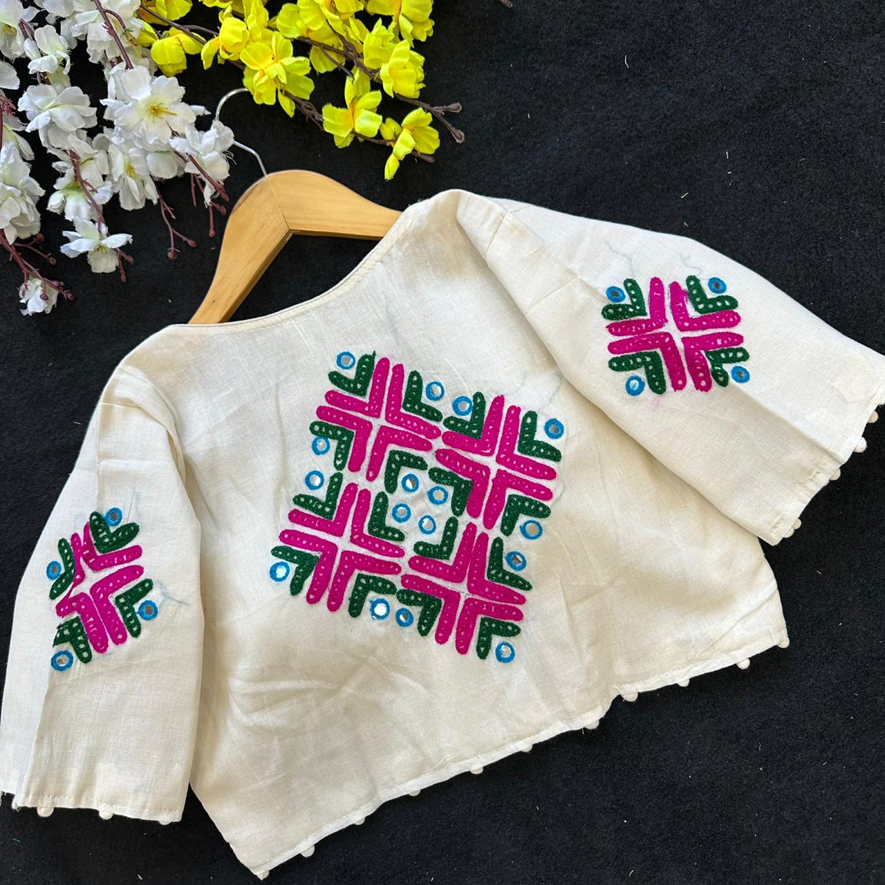 Fab Hand Aplic Vol 1 Khadi Cotton Blouse Collection