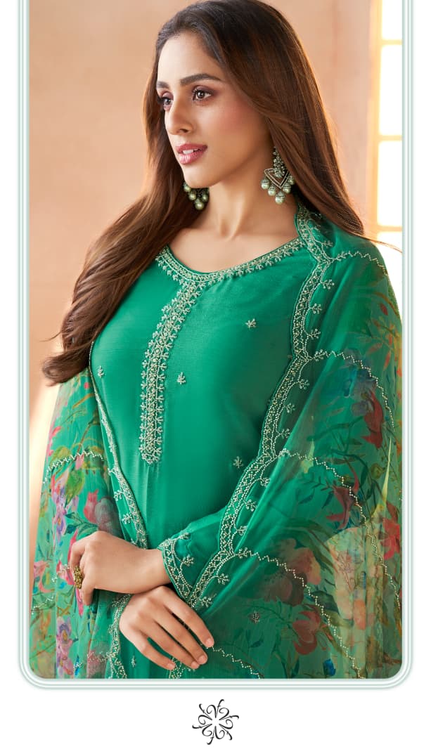 Vinay Kuleesh Anmol Organza With Embroidery Work Salwar Kameez