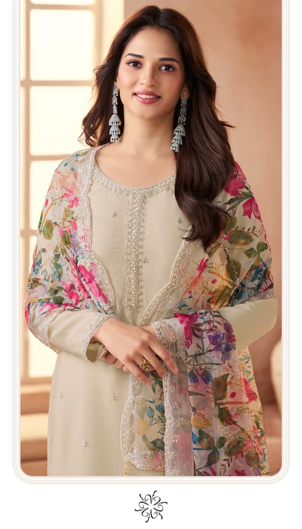 Vinay Kuleesh Anmol Organza With Embroidery Work Salwar Kameez