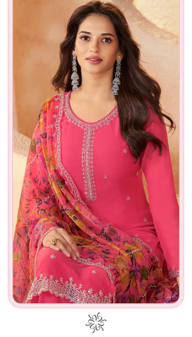Vinay Kuleesh Anmol Organza With Embroidery Work Salwar Kameez