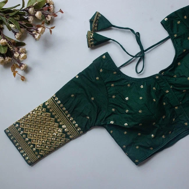 Ruh STAR01 Vichitra Silk Readymade Embroidery Sequence Blouse