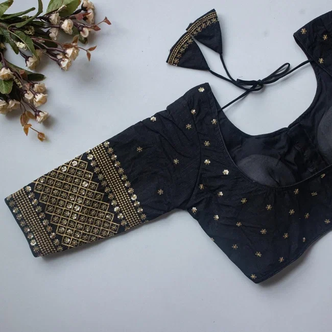 Ruh STAR01 Vichitra Silk Readymade Embroidery Sequence Blouse