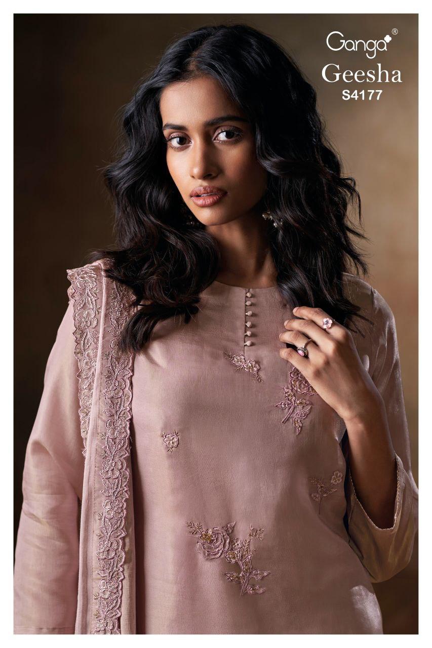 Ganga Geesha 4177 Bmeberg Silk Embroidery Work Salwar Kameez