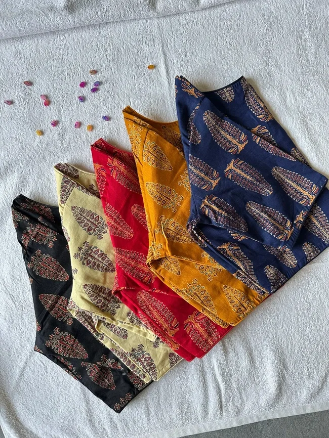 Fab Ajrakh 5 HandBlock Cotton Blouse