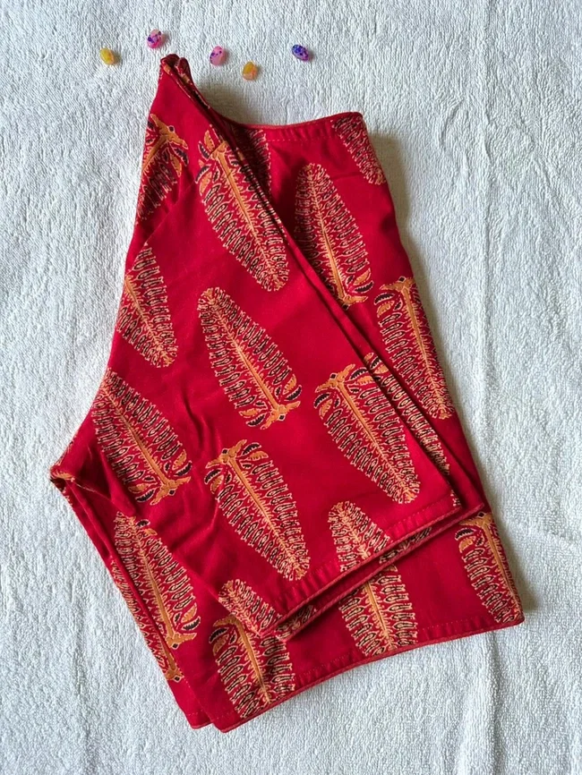 Fab Ajrakh 5 HandBlock Cotton Blouse