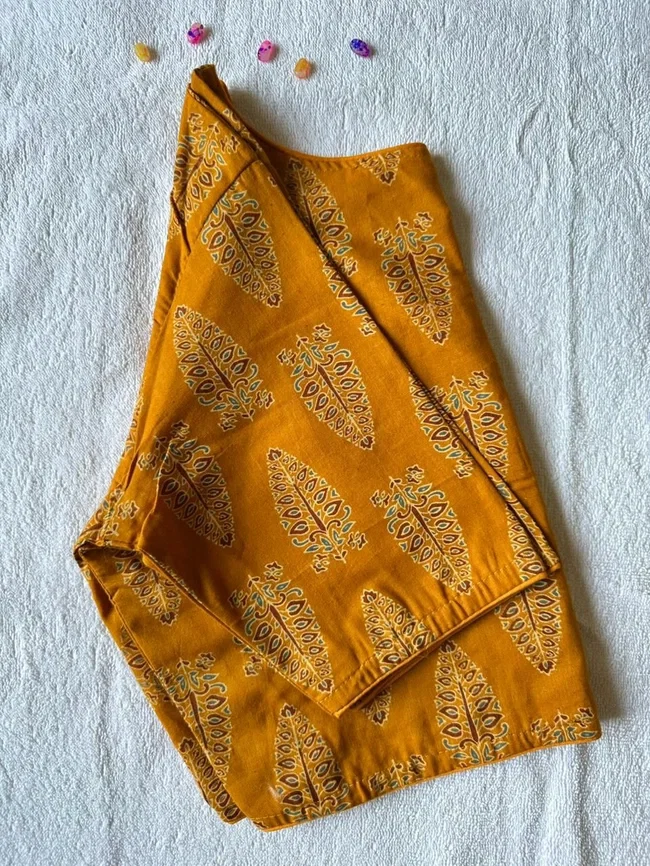 Fab Ajrakh 5 HandBlock Cotton Blouse