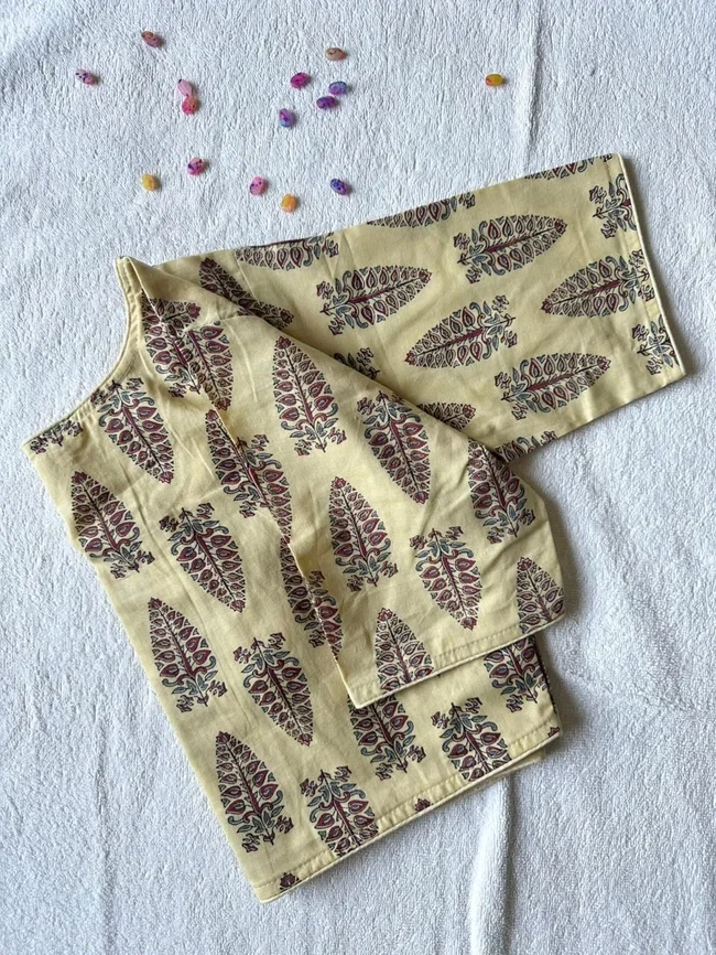 Fab Ajrakh 5 HandBlock Cotton Blouse