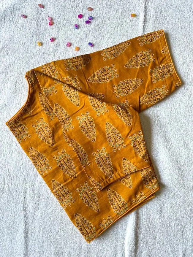 Fab Ajrakh 5 HandBlock Cotton Blouse