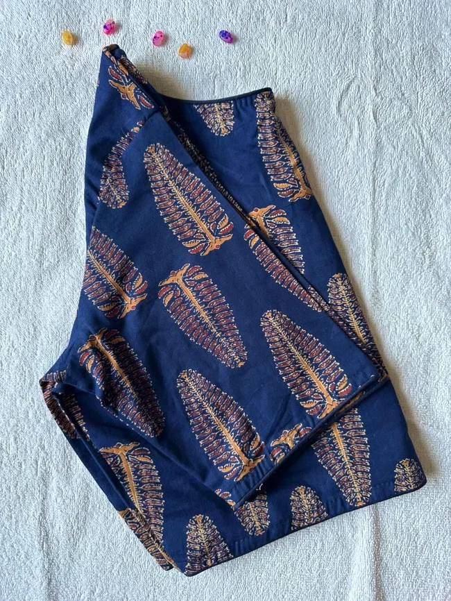 Fab Ajrakh 5 HandBlock Cotton Blouse