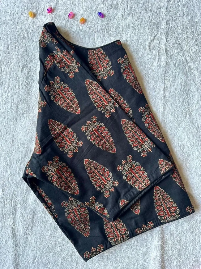 Fab Ajrakh 5 HandBlock Cotton Blouse