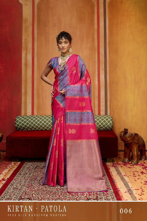 Rajtex Kirtan Patola Pure Silk Handloom Weaving Saree