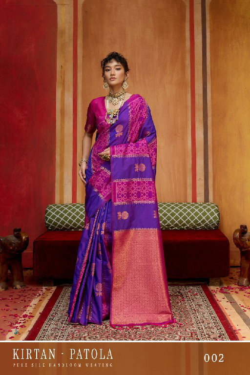 Rajtex Kirtan Patola Pure Silk Handloom Weaving Saree