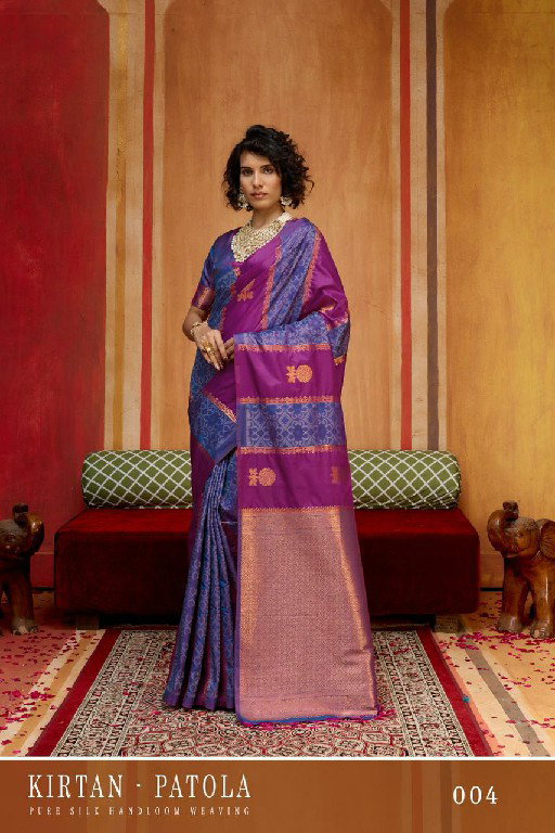 Rajtex Kirtan Patola Pure Silk Handloom Weaving Saree