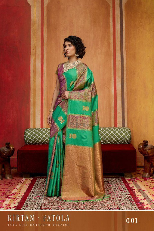 Rajtex Kirtan Patola Pure Silk Handloom Weaving Saree