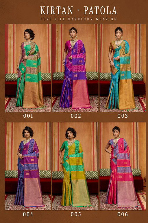 Rajtex Kirtan Patola Pure Silk Handloom Weaving Saree