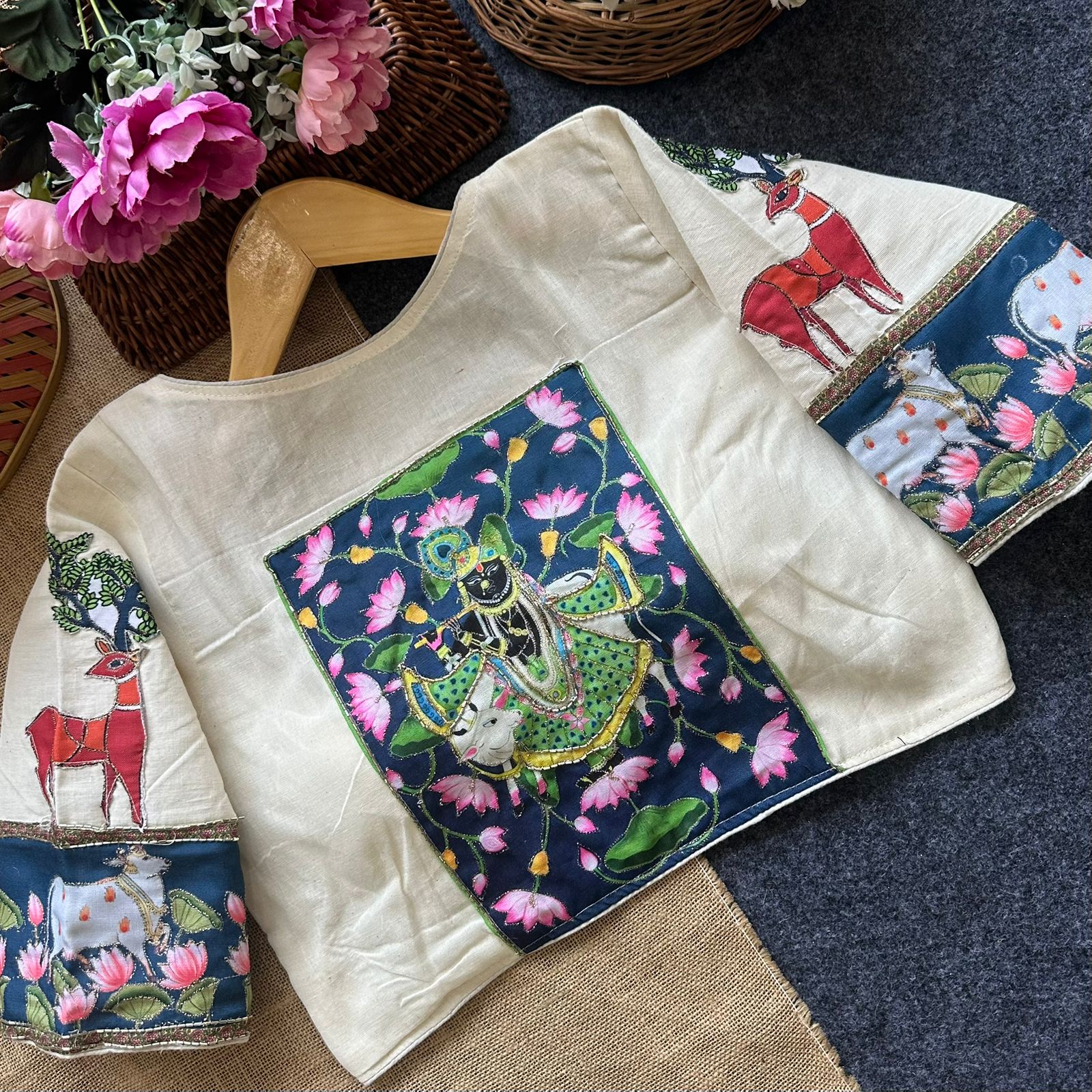 Fab Figure Aplic Vol 1 Camric Cotton Handwork Blouse Collection