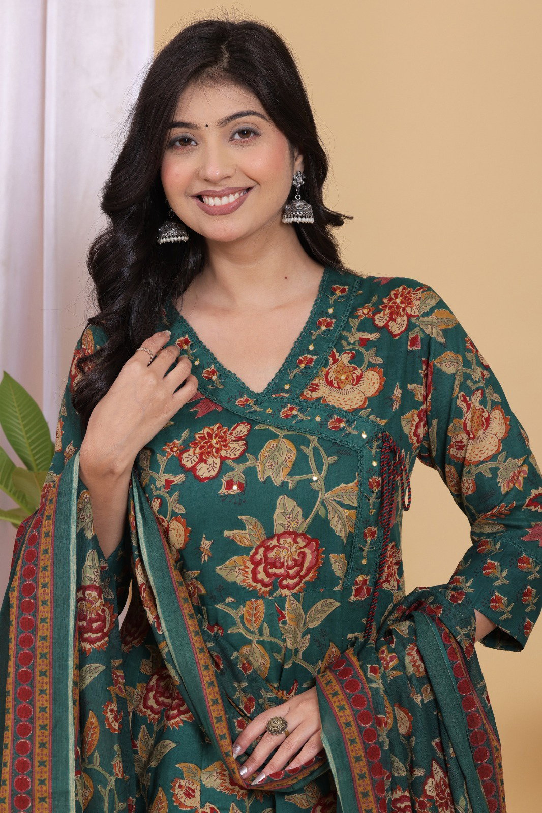 Naisha K 524 Cotton Beautiful Designer Anarkali Pant And Dupatta