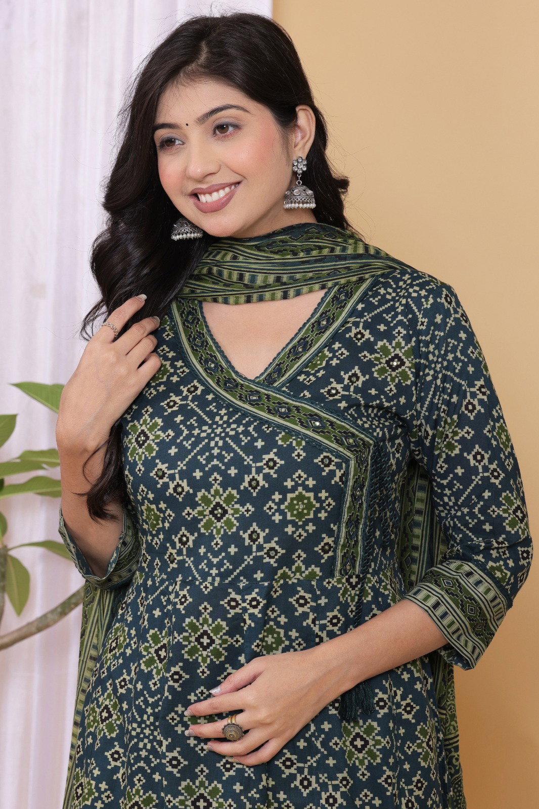 Naisha K 524 Cotton Beautiful Designer Anarkali Pant And Dupatta
