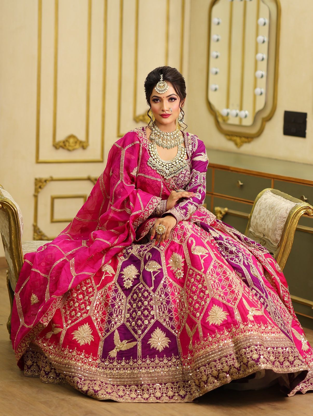 Glory QRC 373 Foux Gorgette Lehengha Choli