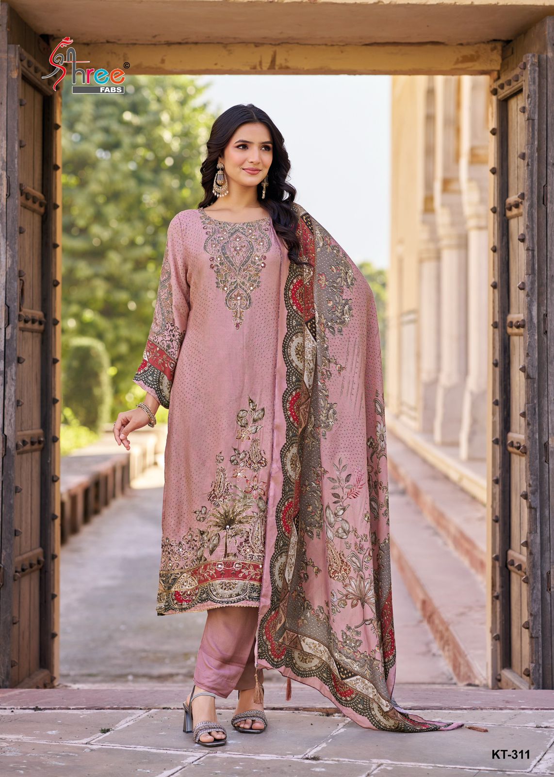 Shree Kt 311 Viscose Maslin Digital Print With Work Salwar Kameez