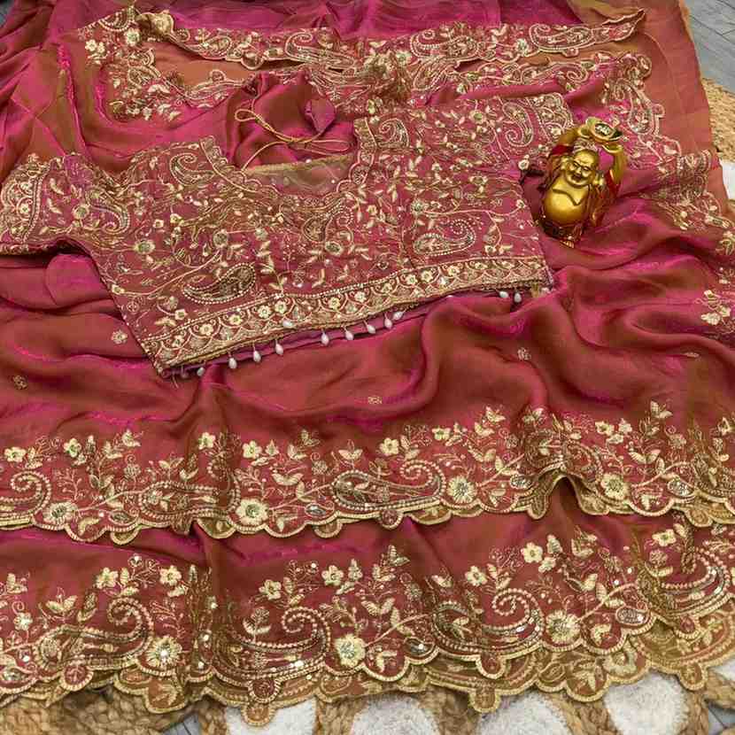 Kc 96 Space Silk Dual Shade Zari Worked Premium Saree Collection