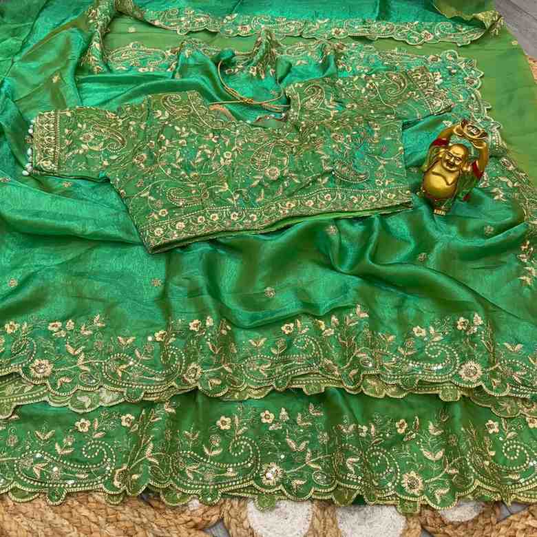 Kc 96 Space Silk Dual Shade Zari Worked Premium Saree Collection
