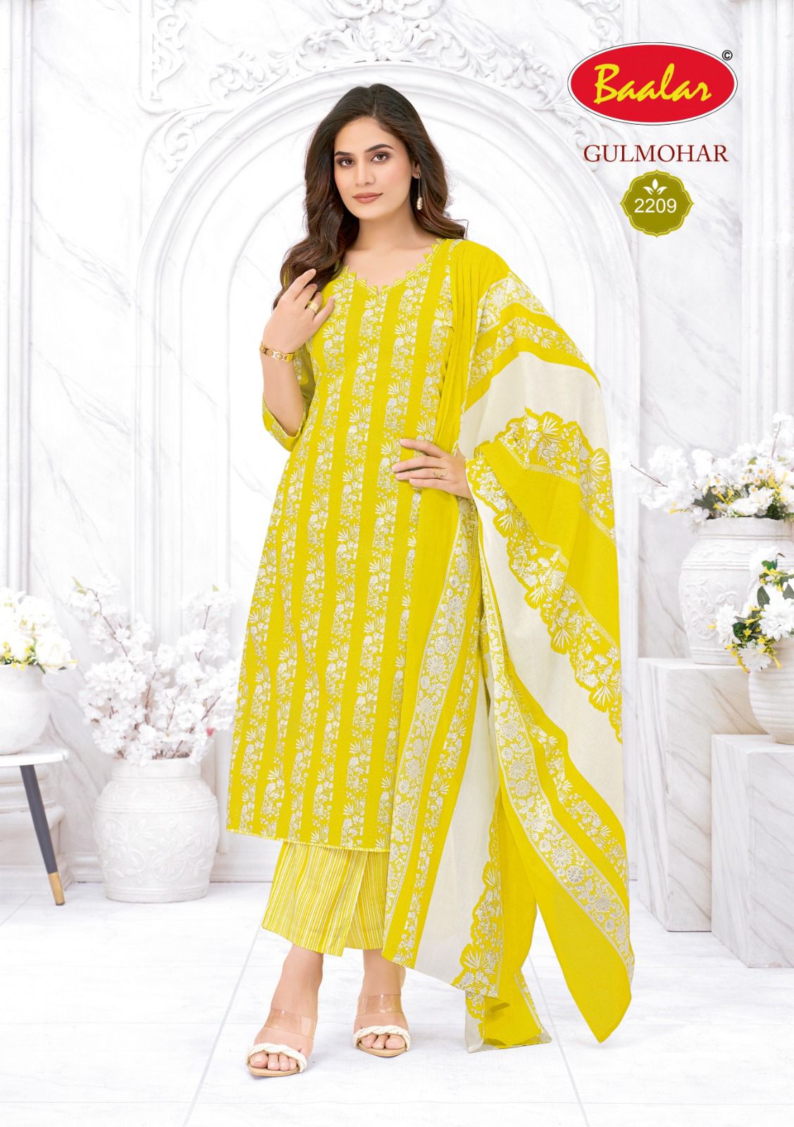 Baalar Gulmohar Vol 2 Readymade Cotton Printed Kurti With Bottom Dupatta