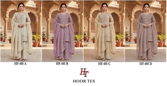 Hoor Tex HF 485 A To D Pakistani Salwar Suit Collection