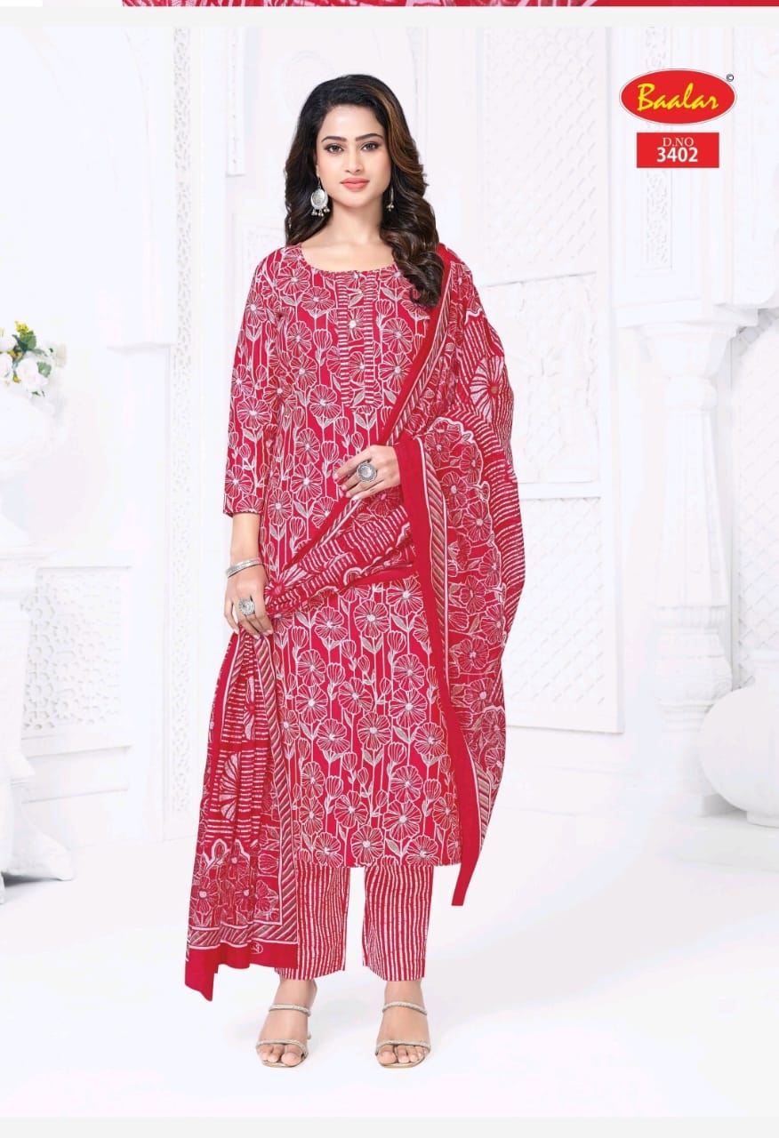 Baalar Zaara Vol 34 Readymade Cotton Printed Kurti With Bottom Dupatta