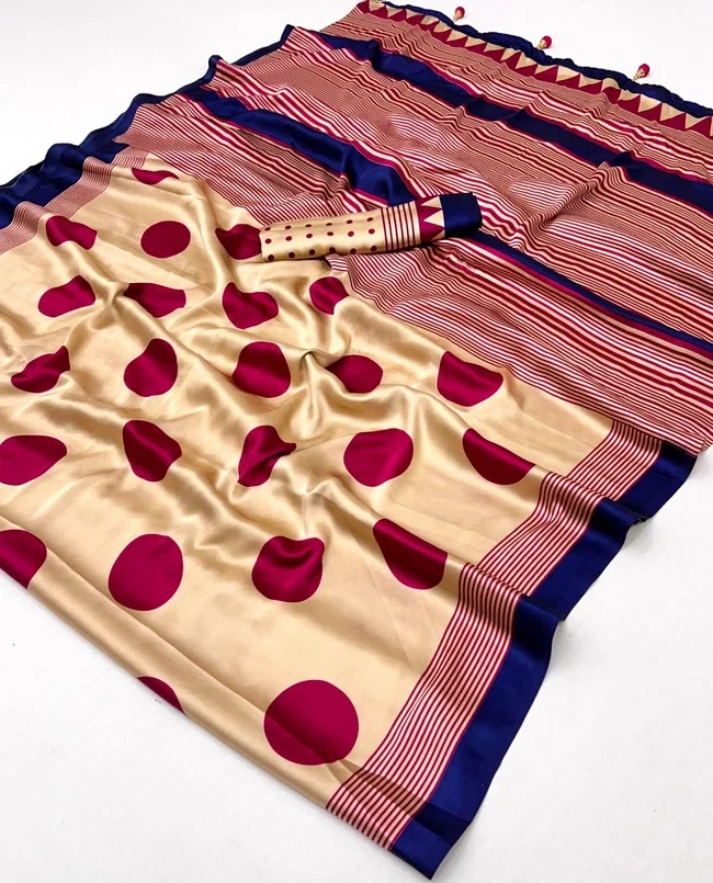 Gf Ajrakh Luxe 04 Semi Modal Silk Saree