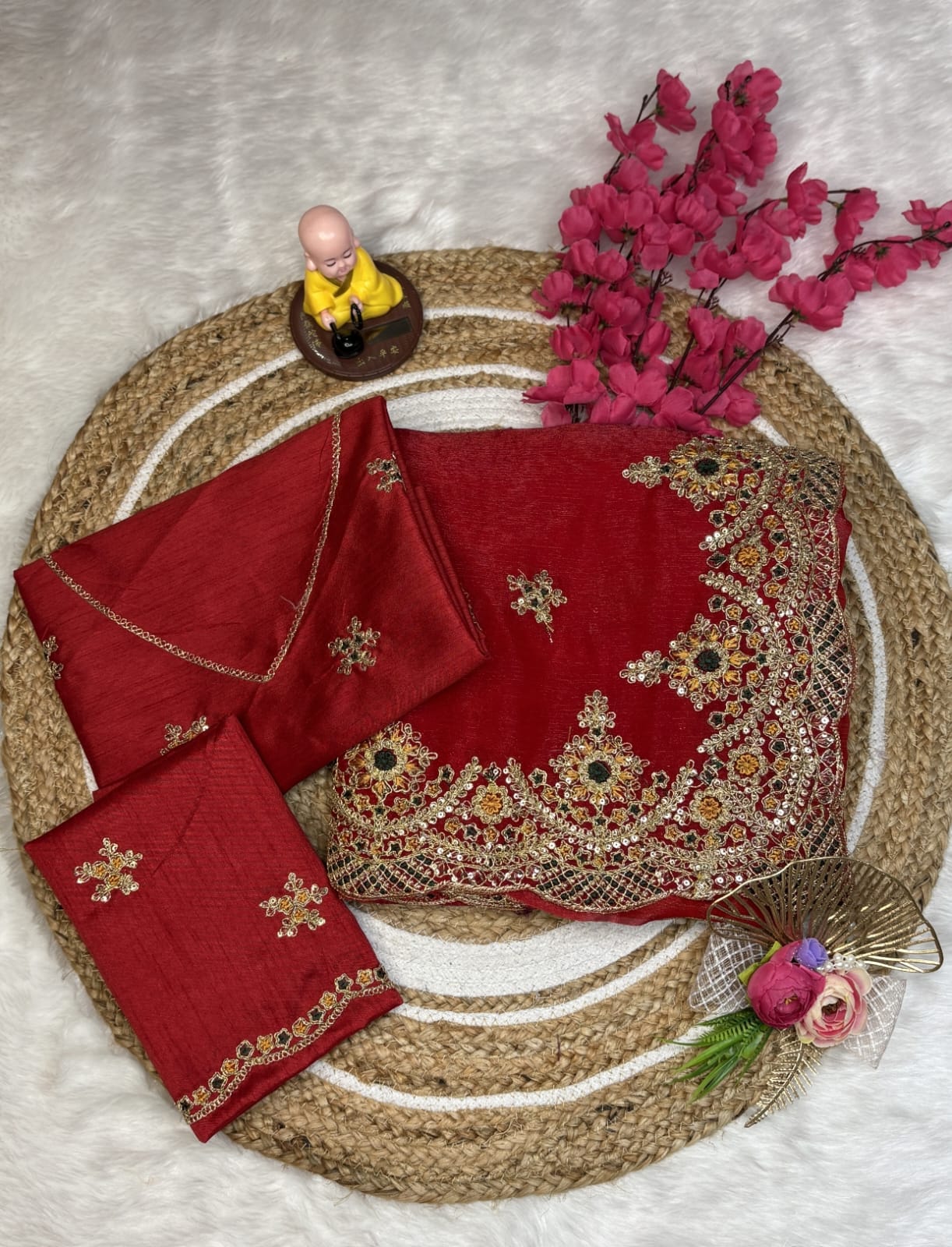 Vt 813 T Fandy Satin Embroidery Thread Worked Designer Saree Collection