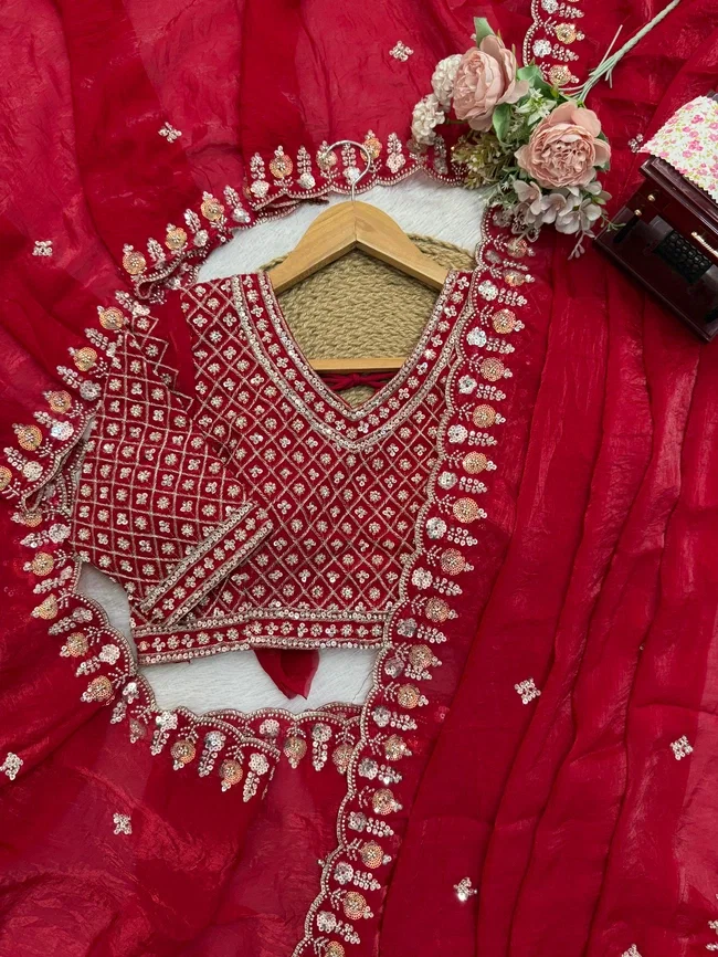 Glory KD 619 Fendy Silk Saree With Bead Work