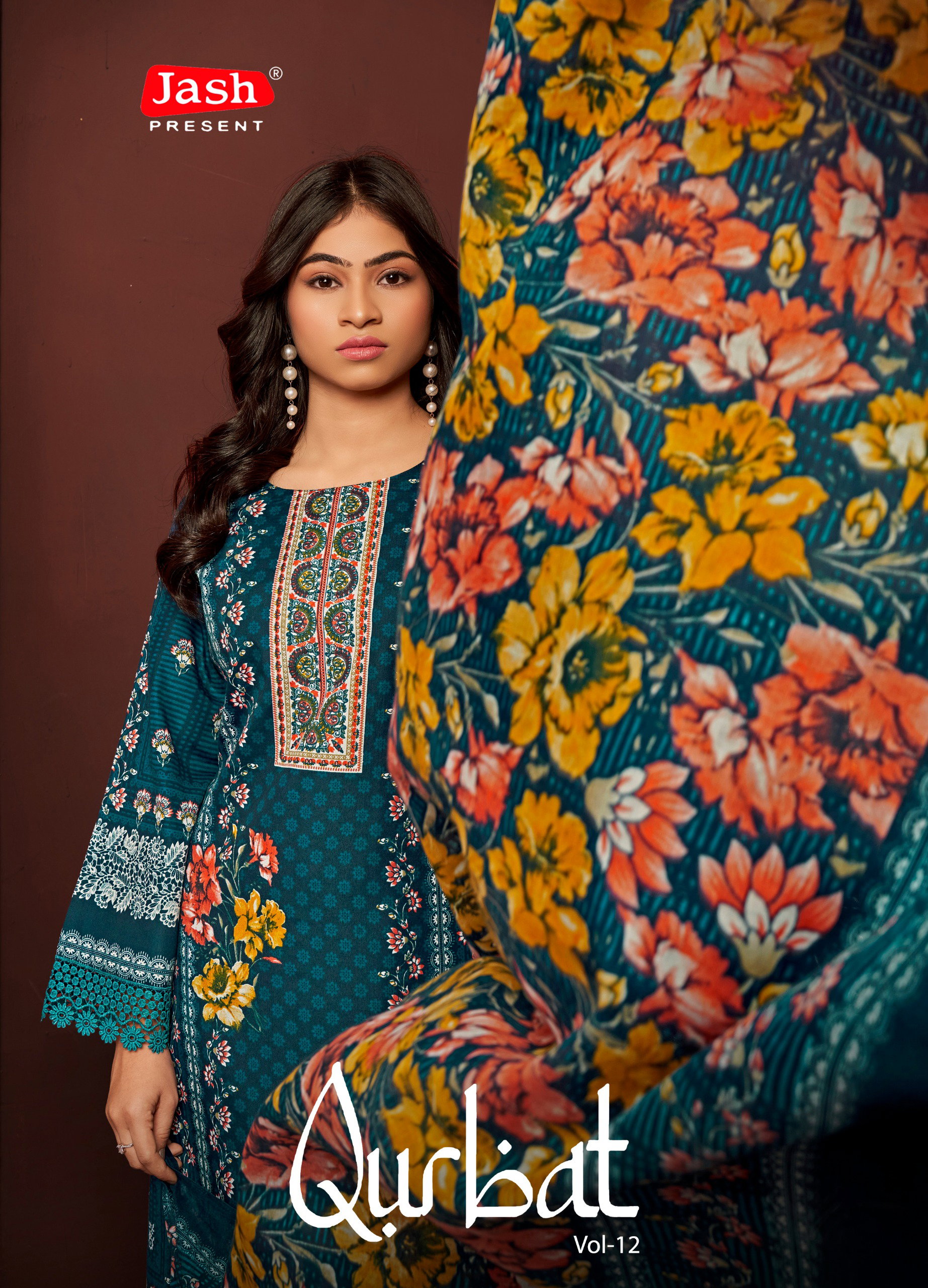 Jash Qurbat Vol 12 Mix Cotton Printed Dress Material Collection