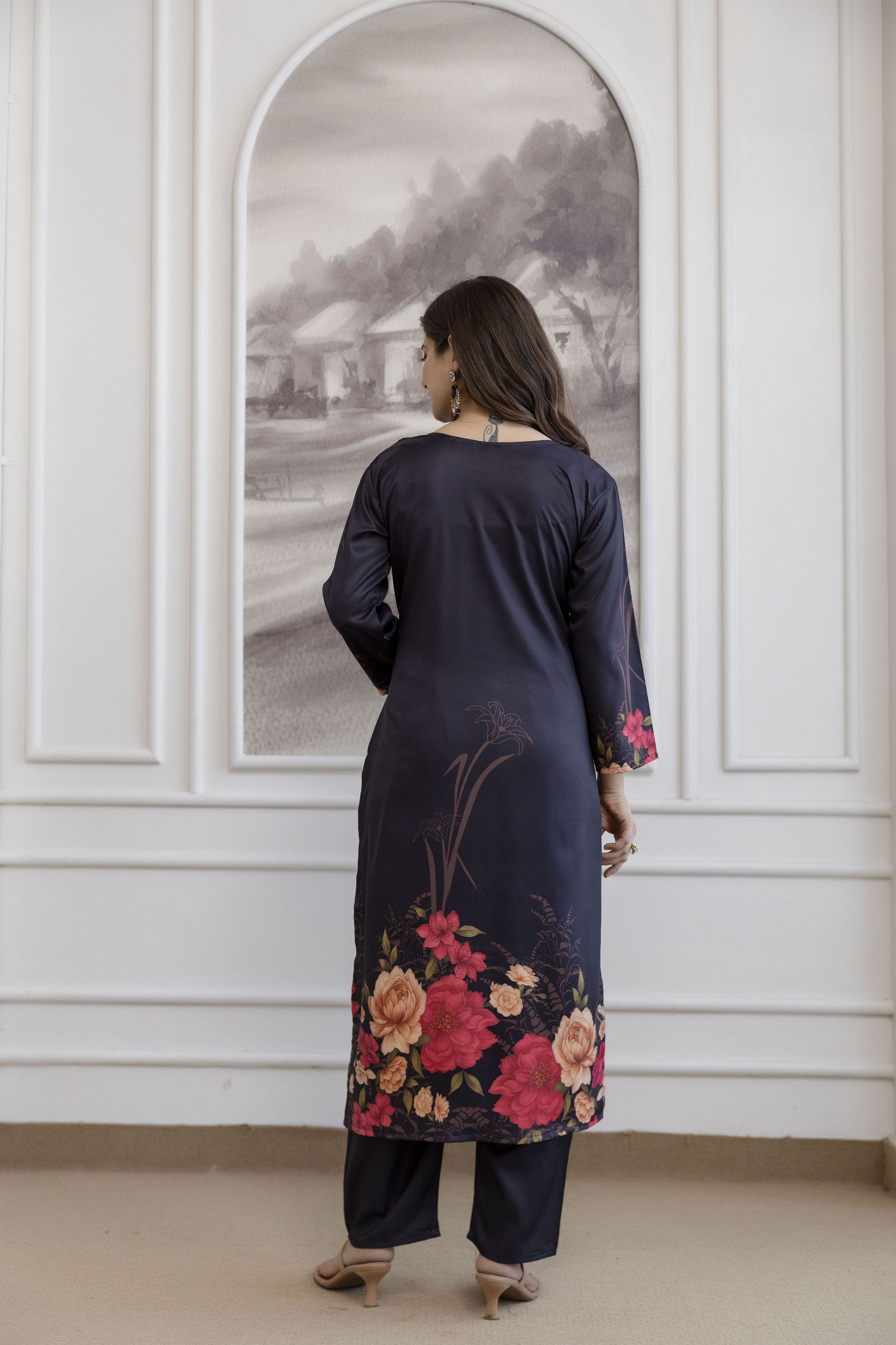 Arajuli 01 Aasam Digital Flower Printed Top Bottom And Dupatta Collection