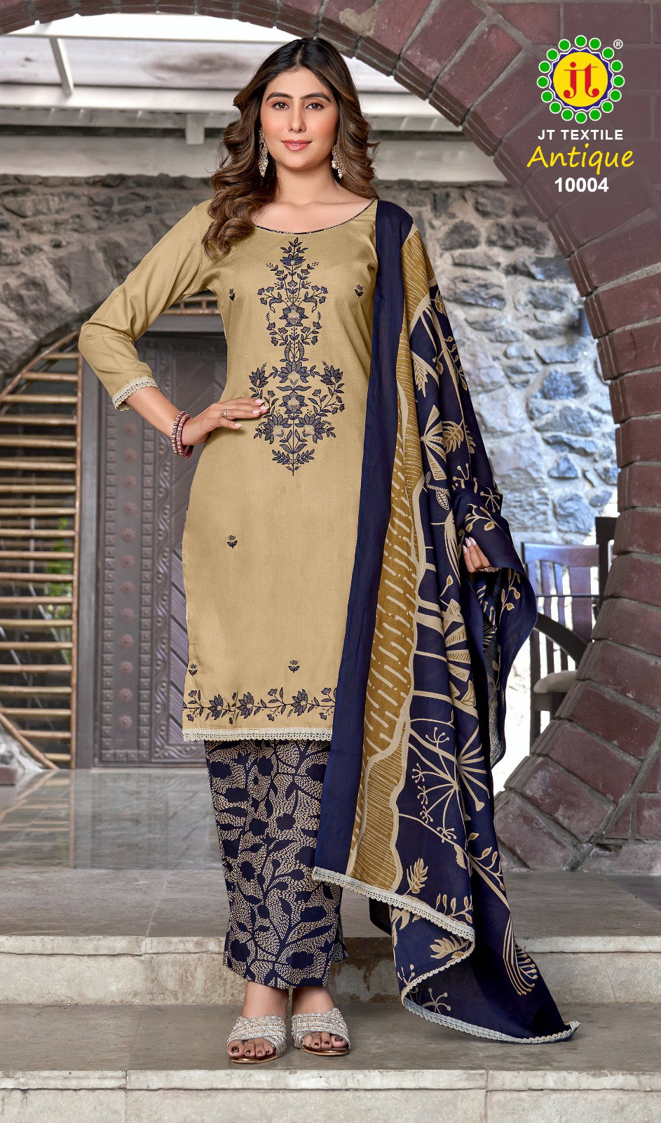 Jt Antique Vol 10 Rayon Sequence Embroidery Dress Material Collection
